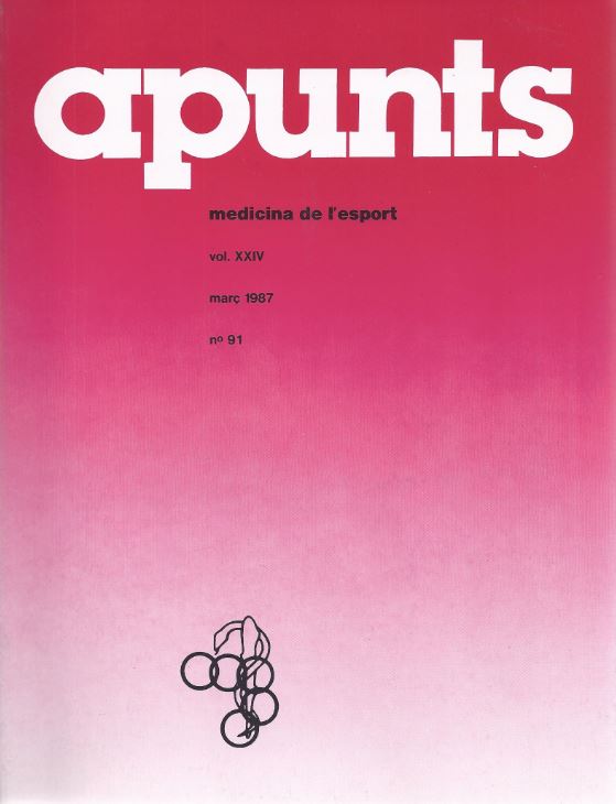 Apunts. Medicina de l'Esport, núm. 091, vol. XXIV, març 1987