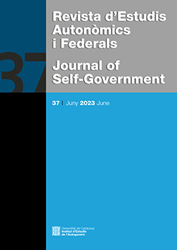 Revista d'Estudis Autonòmics i Federals. Journal of Self-Government, núm. 37 | Juny 2023 June