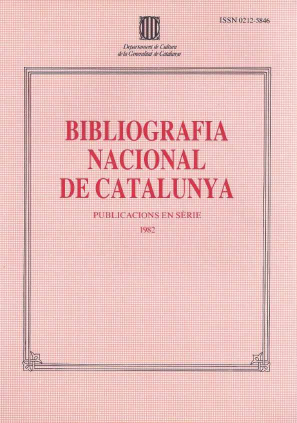 Bibliografia Nacional de Catalunya. Publicacions en sèrie 1982