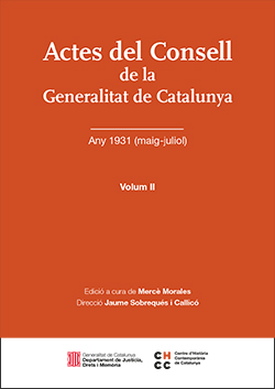Actes del Consell de la Generalitat de Catalunya. Volum II