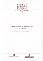 Cort General de Barcelona (1705-1706). Procés familiar del braç militar