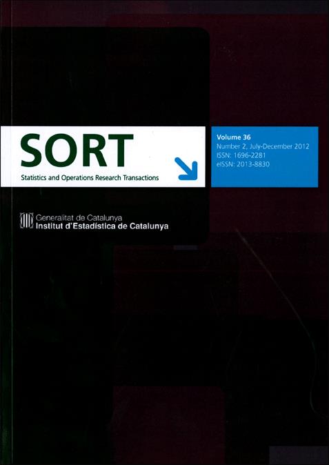 SORT. Statistics and Operations Research Transactions. Volume 36. Number 2., July-December 2012