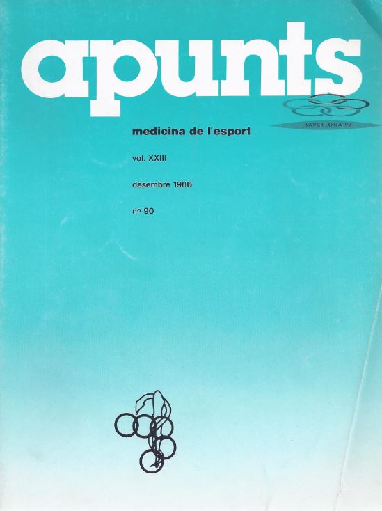 Apunts. Medicina de l'Esport, núm. 090, vol. XXIII, desembre 1986