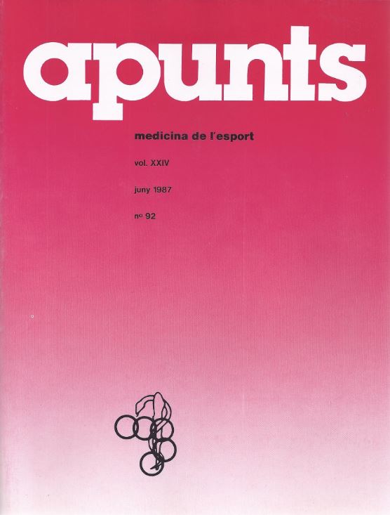 Apunts. Medicina de l'Esport, núm. 092, vol. XXIV, juny 1987