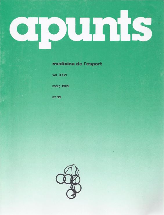 Apunts. Medicina de l'Esport, núm. 099, vol. XXVI, març 1989