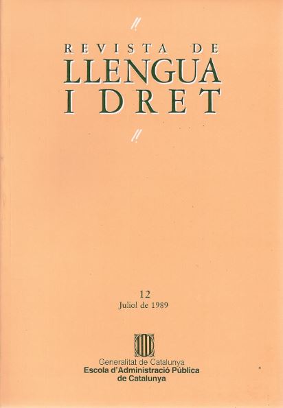 Revista Llengua i Dret, 12