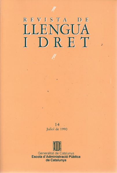 Revista Llengua i Dret, 14