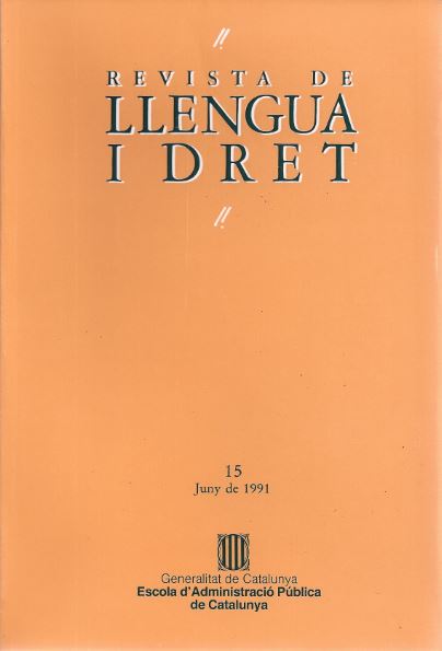 Revista Llengua i Dret, 15