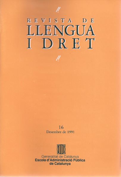 Revista Llengua i Dret, 16