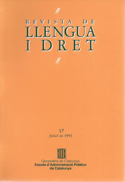 Revista Llengua i Dret, 17