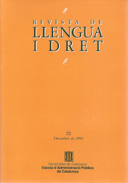 Revista Llengua i Dret, 20