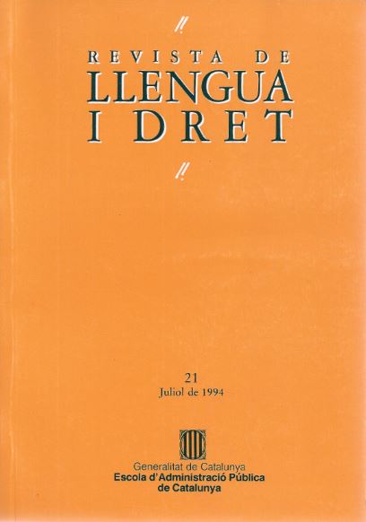Revista Llengua i Dret, 21