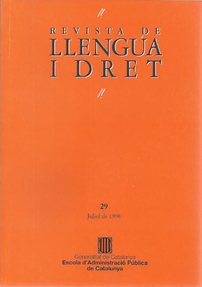 Revista Llengua i Dret, 29