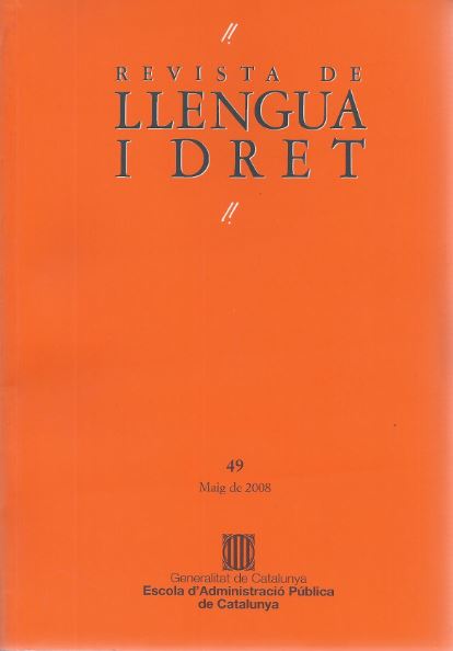 Revista Llengua i Dret, 49