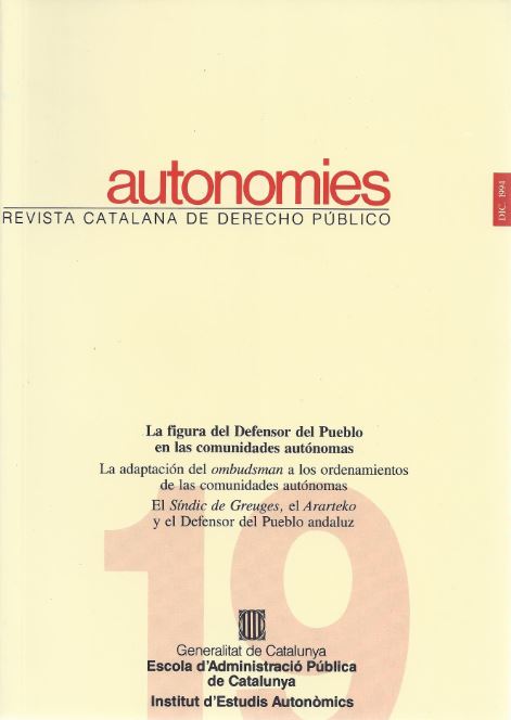 Revista Autonomies, 19