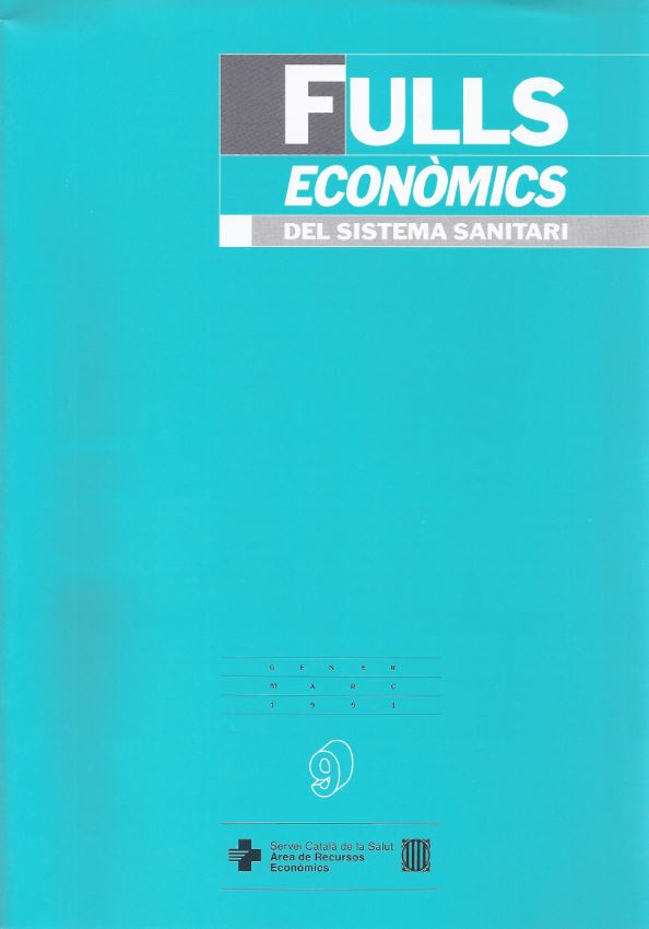 Fulls econòmics del sistema sanitari, núm. 09