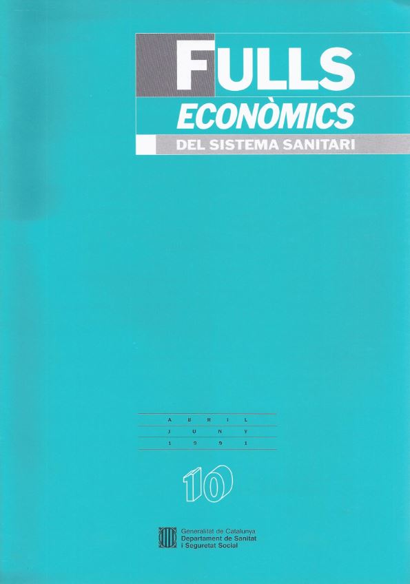 Fulls econòmics del sistema sanitari, núm. 10