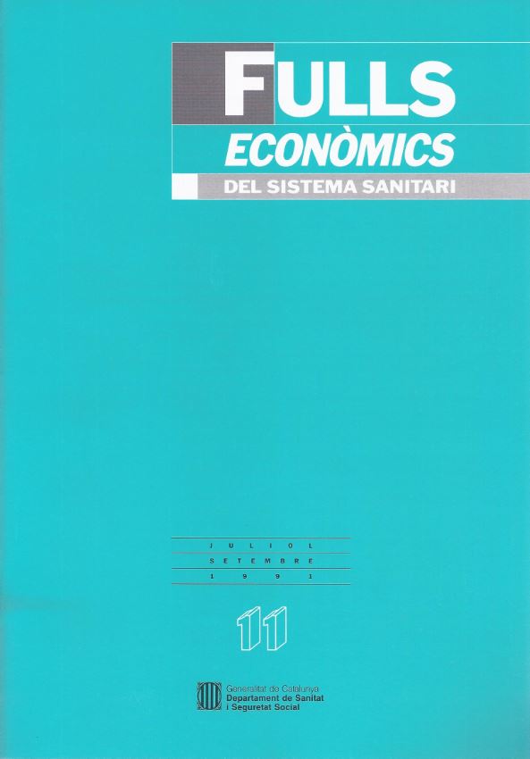 Fulls econòmics del sistema sanitari, núm. 11