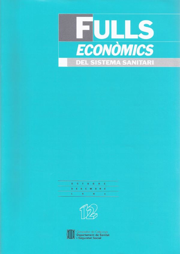 Fulls econòmics del sistema sanitari, núm. 12