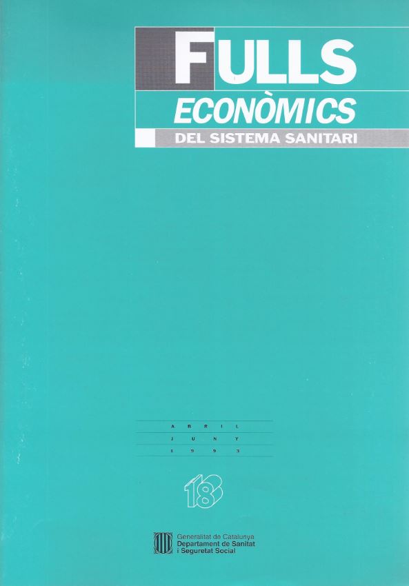 Fulls econòmics del sistema sanitari, núm. 18
