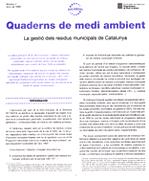 Quaderns de Medi Ambient, núm. 7, juny de 1999. La gestió dels residus municipals de Catalunya