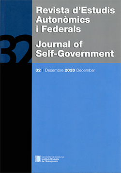 Revista d'Estudis Autonòmics i Federals. Journal of Self-Government, núm. 32. Desembre 2020 December