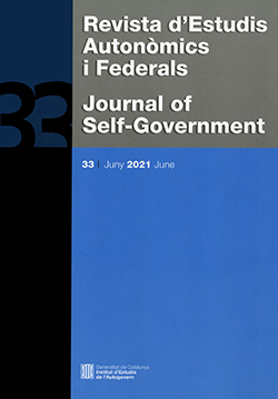 Revista d'Estudis Autonòmics i Federals. Journal of Self-Government #33. Juny 2021 June