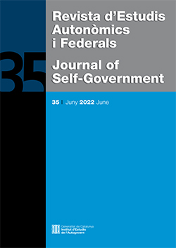 Revista d'Estudis Autonòmics i Federals. Journal of Self-Government #35. Juny 2022 June