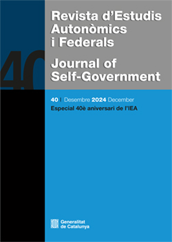 Revista d'Estudis Autonòmics i Federals. Journal of Self-Government, núm. 40. Desembre 2024 December