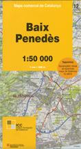 Mapa comarcal de Catalunya 1:50 000. Baix Penedès - 12
