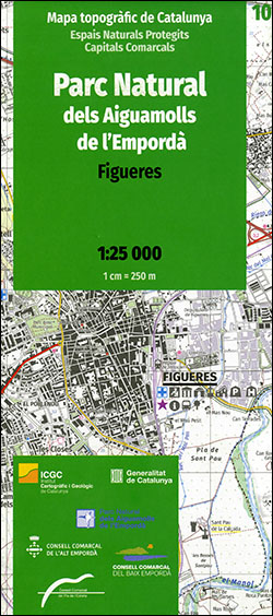 Mapa topogràfic de Catalunya 1:25 000. Espais Naturals Protegits. Capitals Comarcals 10 - Parc Natural dels Aiguamolls de l'Empordà (3a edició)