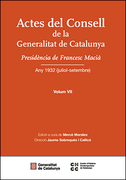 Actes del Consell de la Generalitat de Catalunya. Volum VII