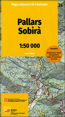 Mapa comarcal de Catalunya 1:50 000. Pallars Sobirà - 26