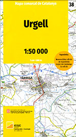 Mapa comarcal de Catalunya 1:50 000 Urgell, núm. 38
