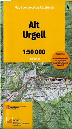 Mapa comarcal de Catalunya 1:50 000 - 04 - Alt Urgell