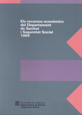 recursos econòmics del Departament de Sanitat i Seguretat Social 1994/Els