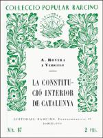 constitució interior de Catalunya/La