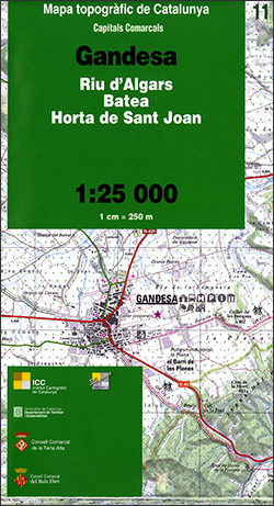 Mapa topogràfic de Catalunya 1:25 000. Capitals comarcals. 11- Gandesa