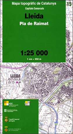Mapa topogràfic de Catalunya 1:25 000. Capitals comarcals. 15 - Lleida