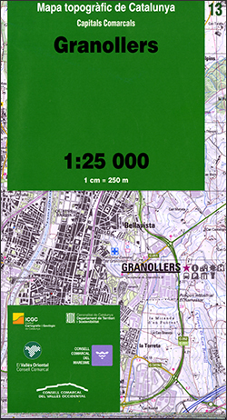 Mapa topogràfic de Catalunya 1:25 000. Capitals Comarcals. 13- Granollers
