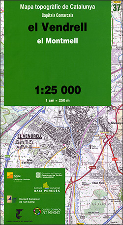 Mapa topogràfic de Catalunya 1:25 000. Capitals Comarcals. 37- El Vendrell