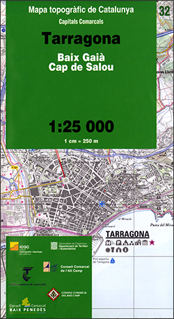 Mapa topogràfic de Catalunya 1:25 000. Capitals Comarcals. 32 - Tarragona