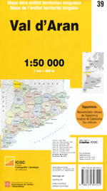 Mapa comarcal de Catalunya 1:50 000. Val d'Aran - 39