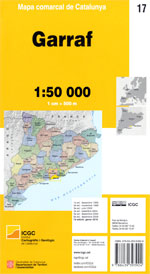 Mapa comarcal de Catalunya 1:50 000. Garraf - 17