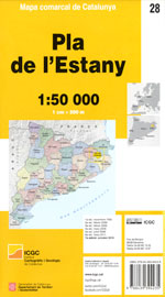 Mapa comarcal de Catalunya 1:50 000. Pla de l'Estany - 28