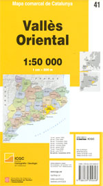 Mapa comarcal de Catalunya 1:50 000. Vallès Oriental - 41