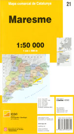 Mapa comarcal de Catalunya 1:50 000. Maresme - 21