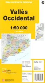 Mapa comarcal de Catalunya 1:50 000 - 40 - Vallès Occidental
