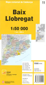 Mapa comarcal de Catalunya 1:50 000. Baix Llobregat - 11
