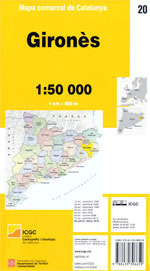 Mapa comarcal de Catalunya 1:50 000. Gironès - 20